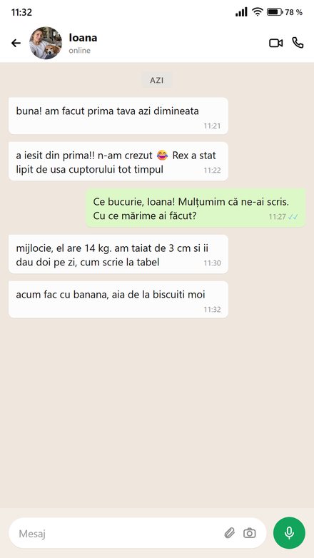 O clientă povestește că prima tavă a ieșit din prima