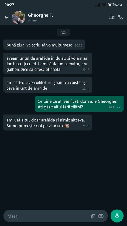 Cineva a găsit xilitol pe eticheta untului de arahide